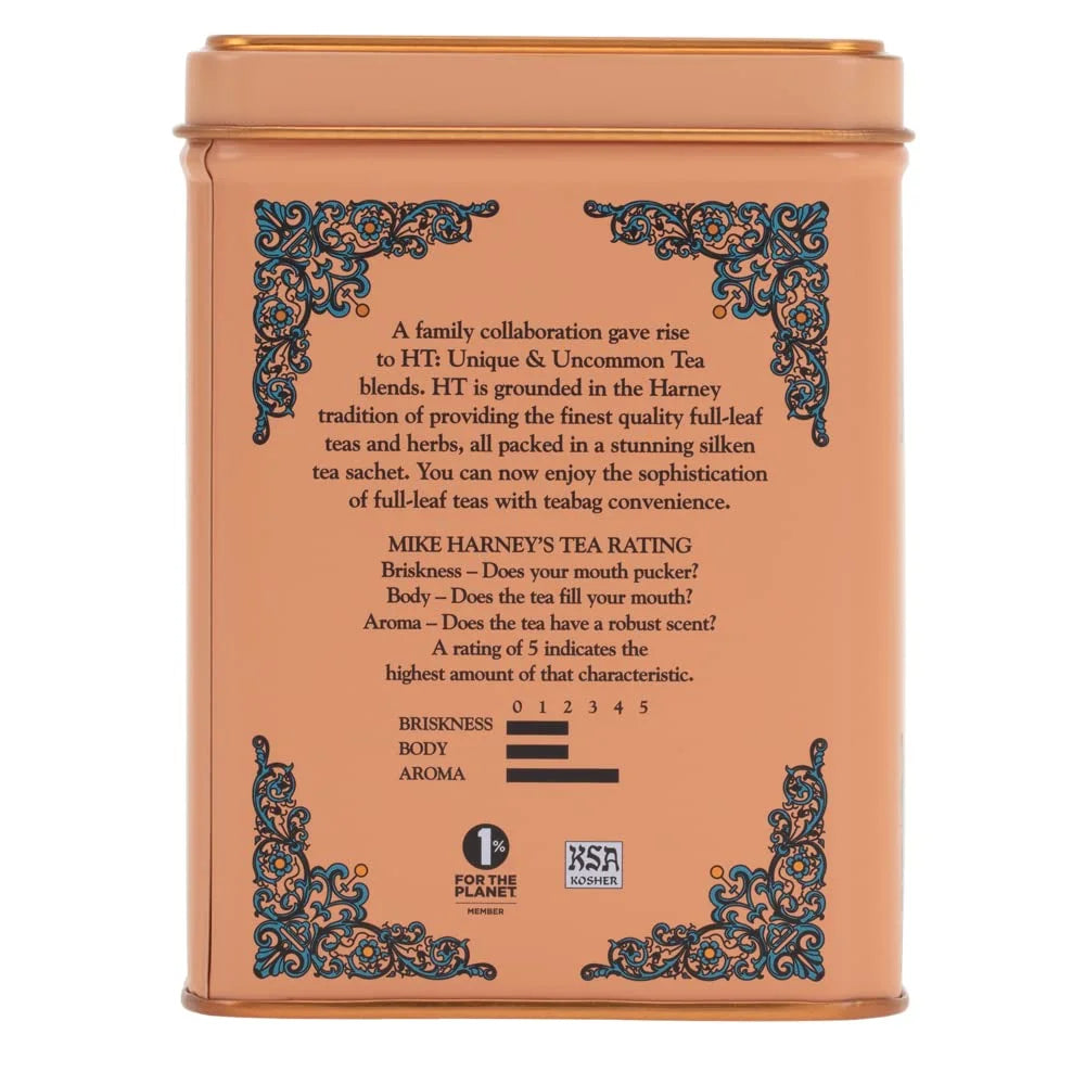 Harney & Sons HT Peaches & Ginger Black Tea, 20 Sachets in Tin