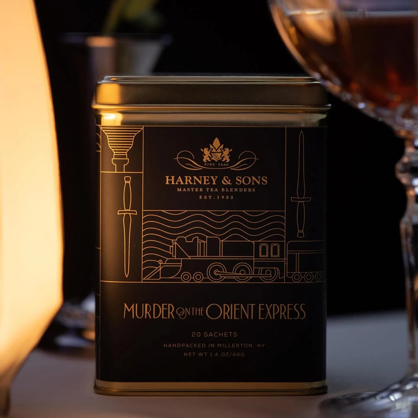 Harney & Sons Murder on the Orient Express Black Tea, 20 Sachets Tin