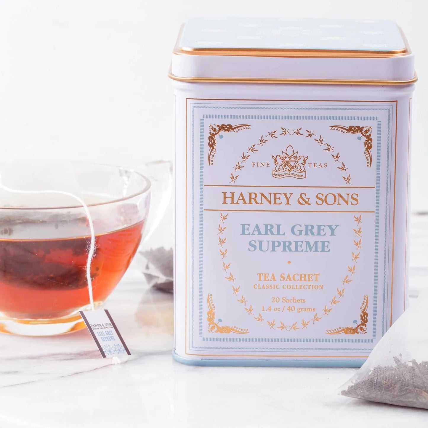 Harney & Sons Earl Grey Supreme, Black Tea, 20 Sachets