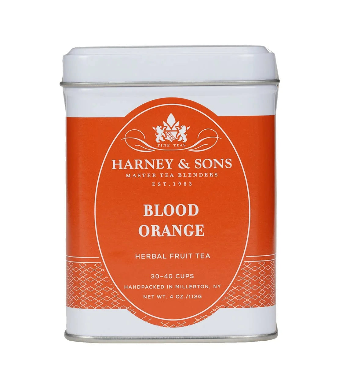 Harney & Sons Blood Orange Fruit Tea| 4 oz Loose Leaf Herbal Tea w Apple Pieces and Raspberry,(Pack of 2)
