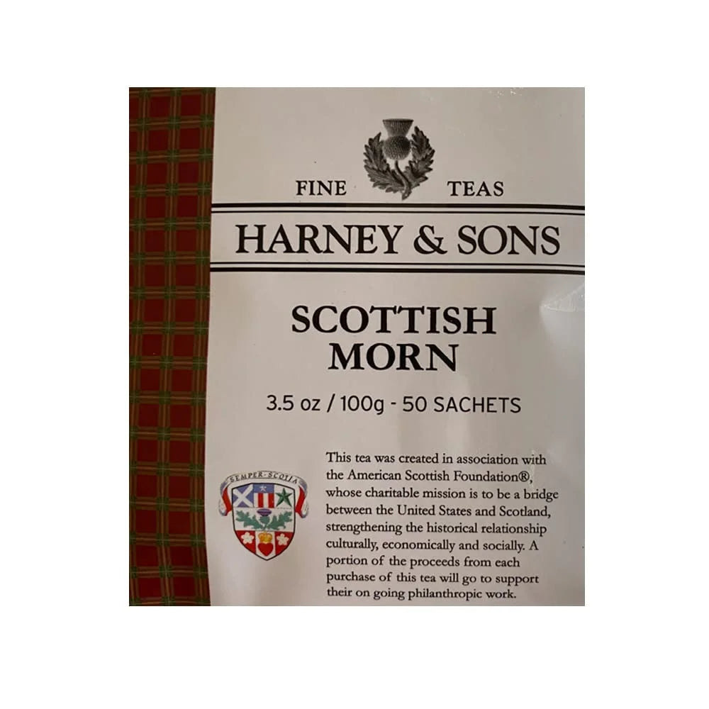 Harney & Sons Scottish Morn Black Tea Sachets, 50 Count