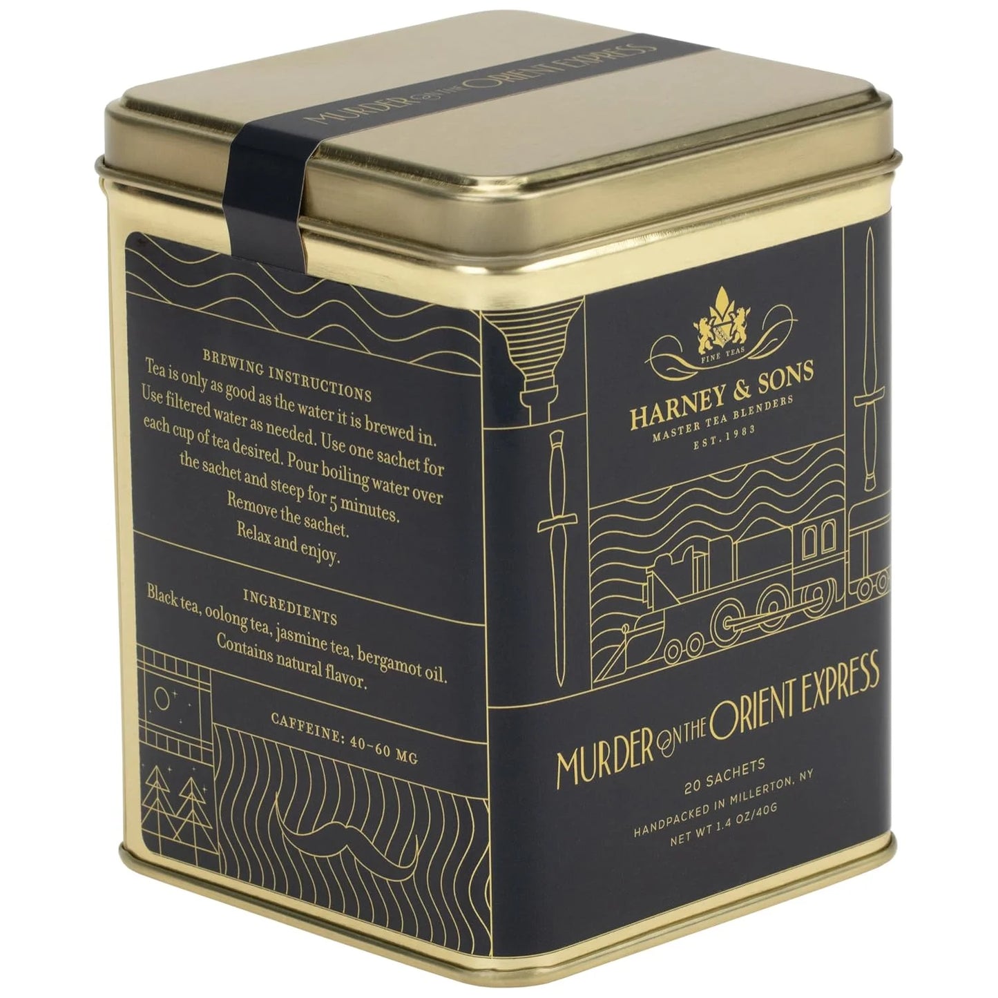 Harney & Sons Murder on the Orient Express Black Tea, 20 Sachets Tin