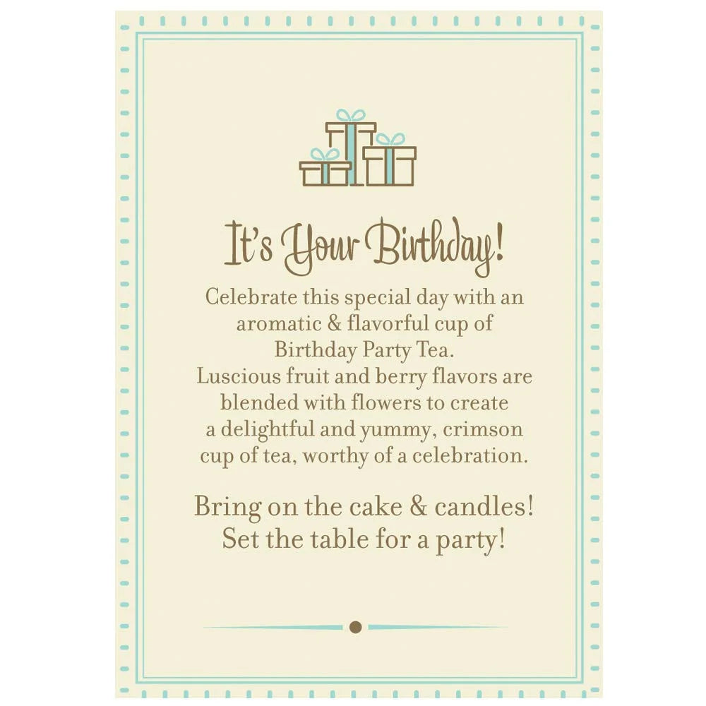 Harney & Sons Birthday Party Decaf Black Tea, 30 Sachets in Tin