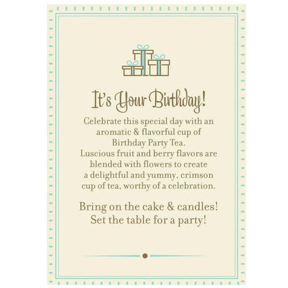 Harney & Sons Birthday Party Decaf Black Tea, 30 Sachets in Tin