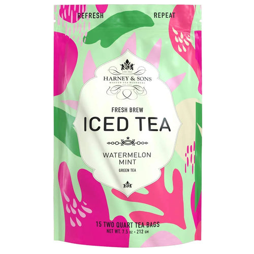 Harney & Sons Fresh Brew Watermelon Mint Green Iced Tea, 15 Tea Bags