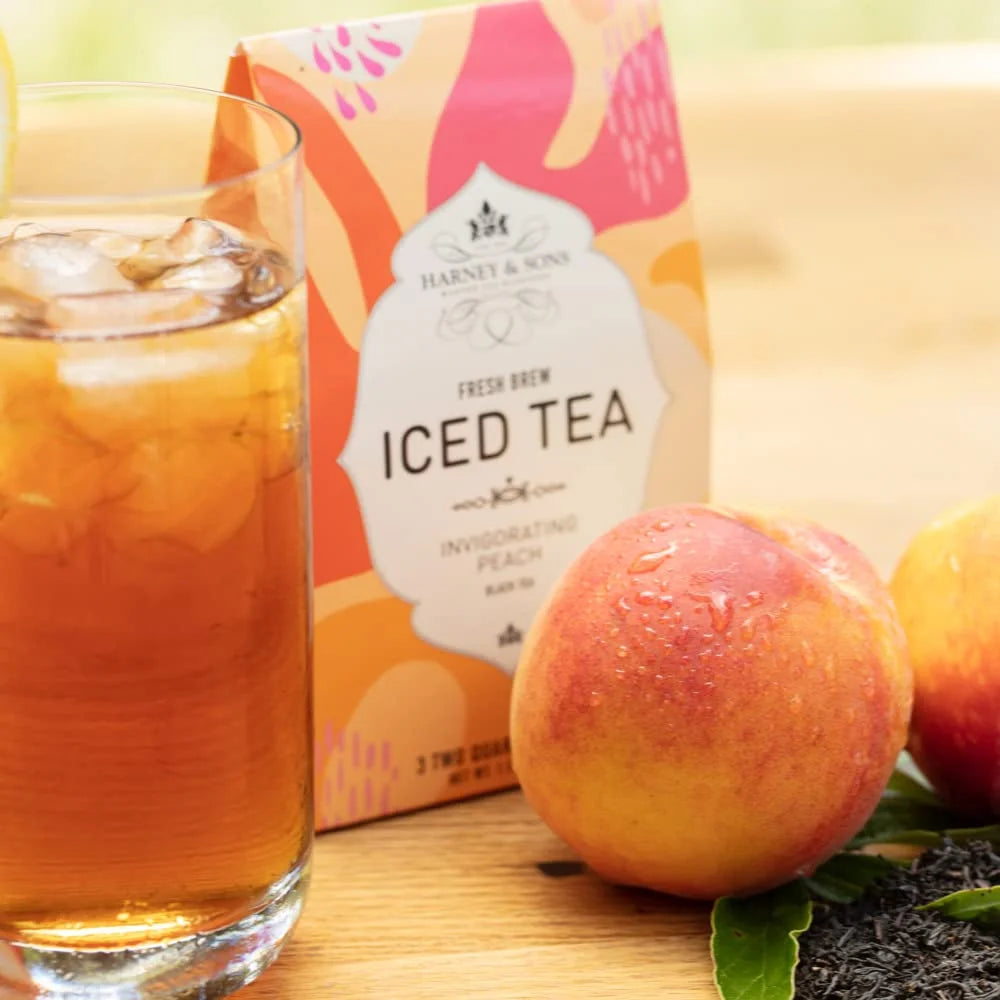 Harney & Sons Fresh Brew Peach Black Iced Tea, 3 Tea Bags