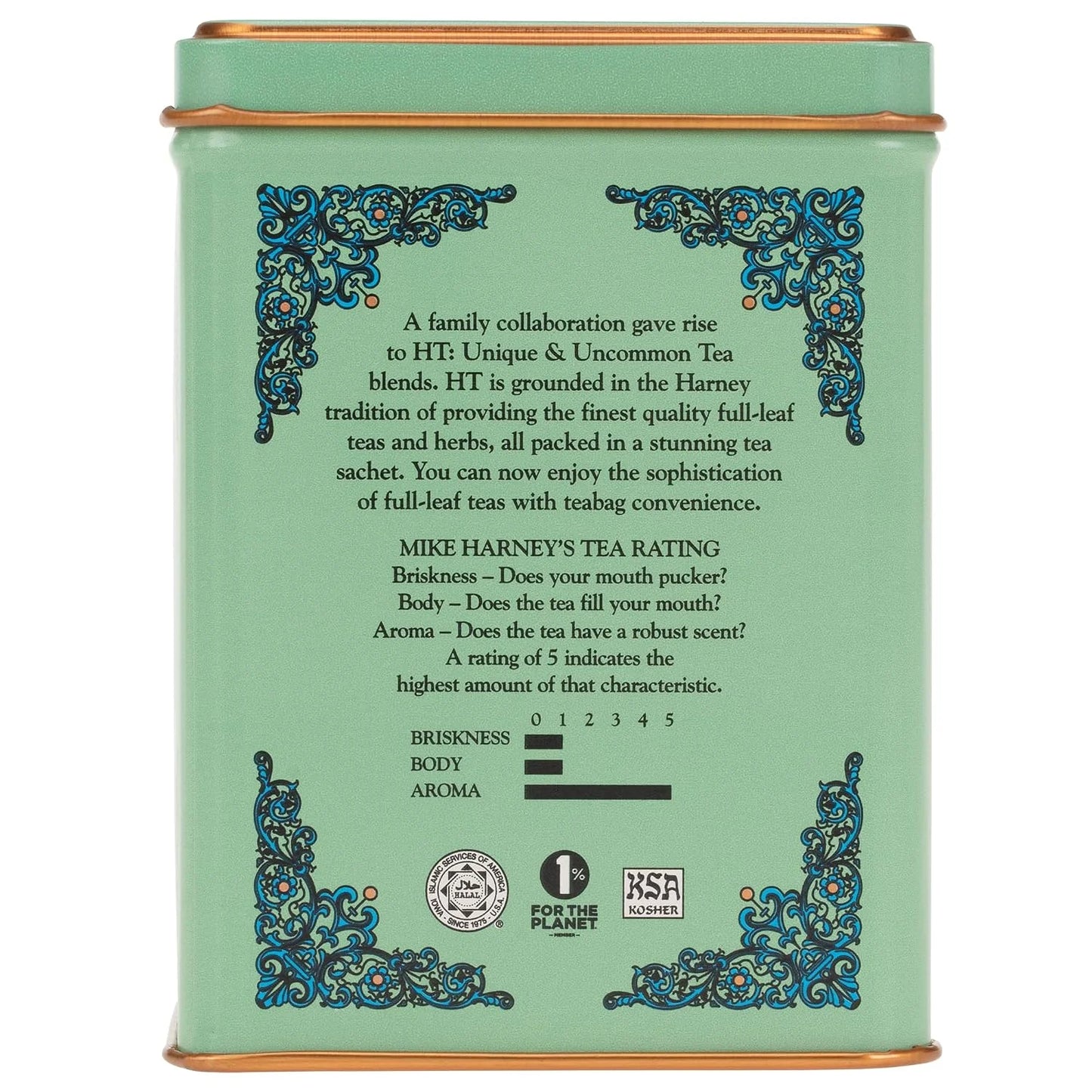Harney & Sons HT Peppermint Herbal Tea, 20 Sachets in Tin
