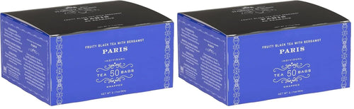 Harney & Sons Paris Black Tea | 50 Tea Bags | Fruity Vanilla & Caramel Blend with Hint of Lemony Bergamot (Pack of 2)