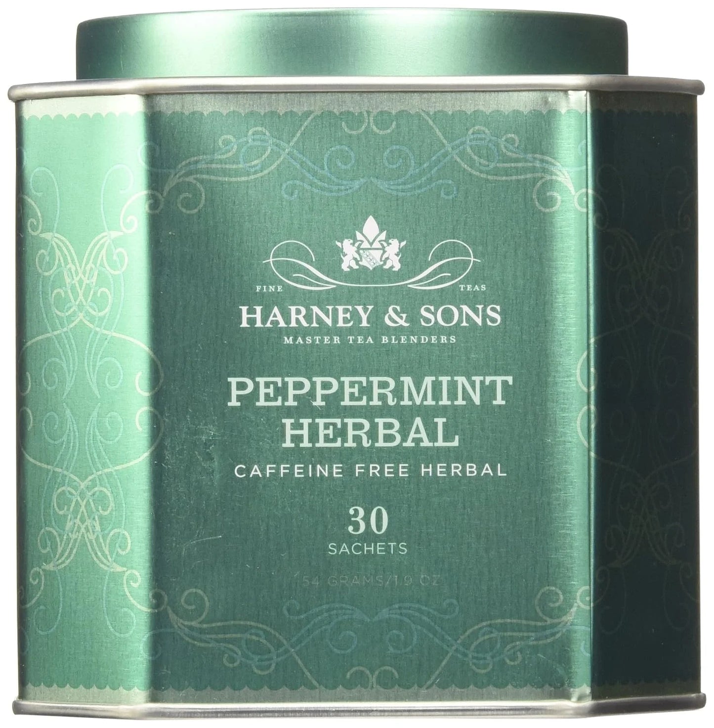 Harney & Sons Peppermint Herbal Tea in Sachets, Caffeine-Free Herbal, 30 Sachets (Pack of 2)