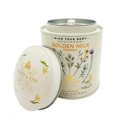 Harney & Sons Golden Milk Powder Tin, Turmeric Spice Blend, 8 oz