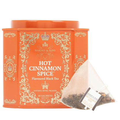 Harney & Sons Hot Cinnamon Spice Black Tea, 30 Sachets in Tin