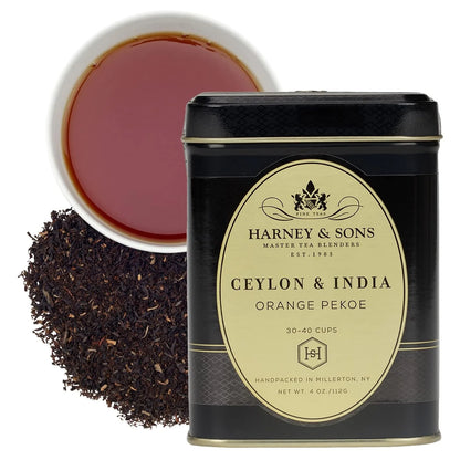 Harney & Sons Ceylon & India Loose Leaf Black Tea Tin, 4 oz