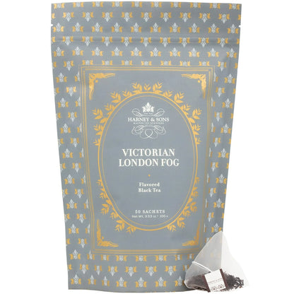 Harney & Sons Victorian London Fog Tea Sachets, 50 Count
