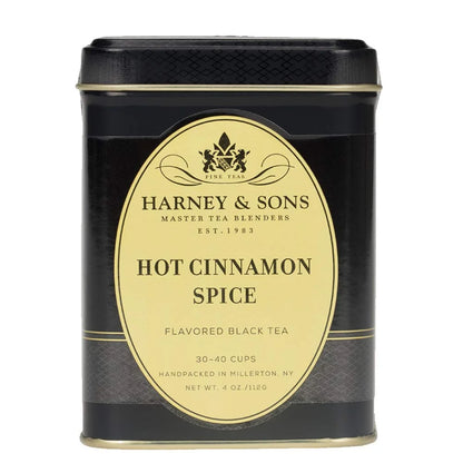 Harney & Sons Hot Cinnamon Spice, Loose Leaf Black tea, 4 Ounce tin