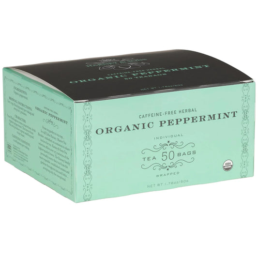 Harney & Sons Organic Peppermint Herbal Tea Bags, 50 Count