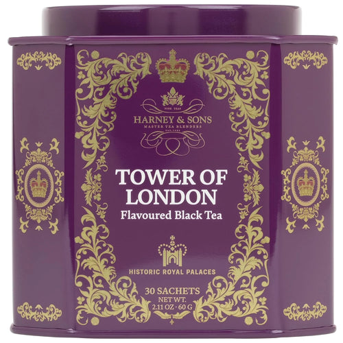 Harney & Sons Tower of London Black Tea, 30 Sachets in Tin