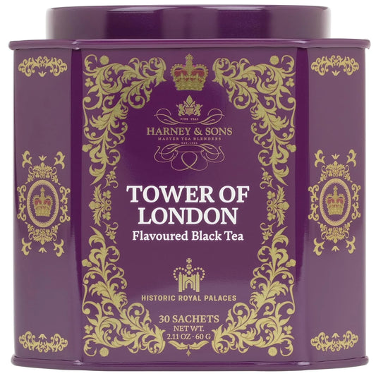 Harney & Sons Tower of London Black Tea, 30 Sachets in Tin
