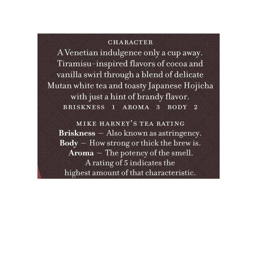 Harney & Sons Venetian Tiramisu Loose Leaf White Tea Tin, 2 oz