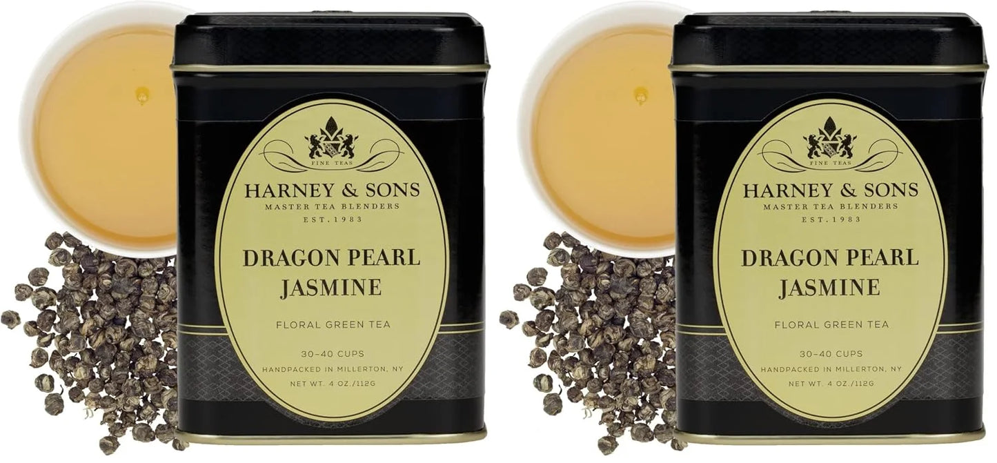 Dragon Pearl, Jasmine Tea, 4 oz (112 g), Harney & Sons (Pack of 2)