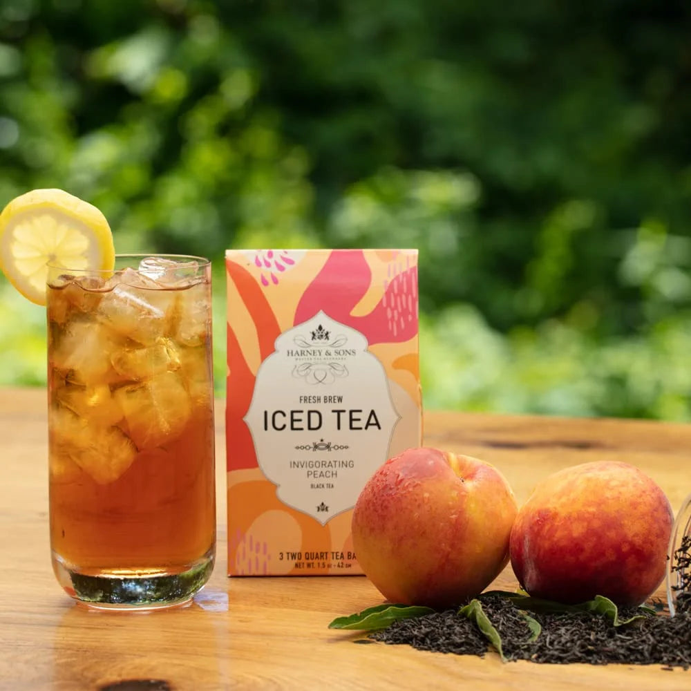 Harney & Sons Fresh Brew Peach Black Iced Tea, 3 Tea Bags