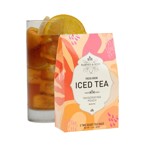 Harney & Sons Fresh Brew Peach Black Iced Tea, 3 Tea Bags