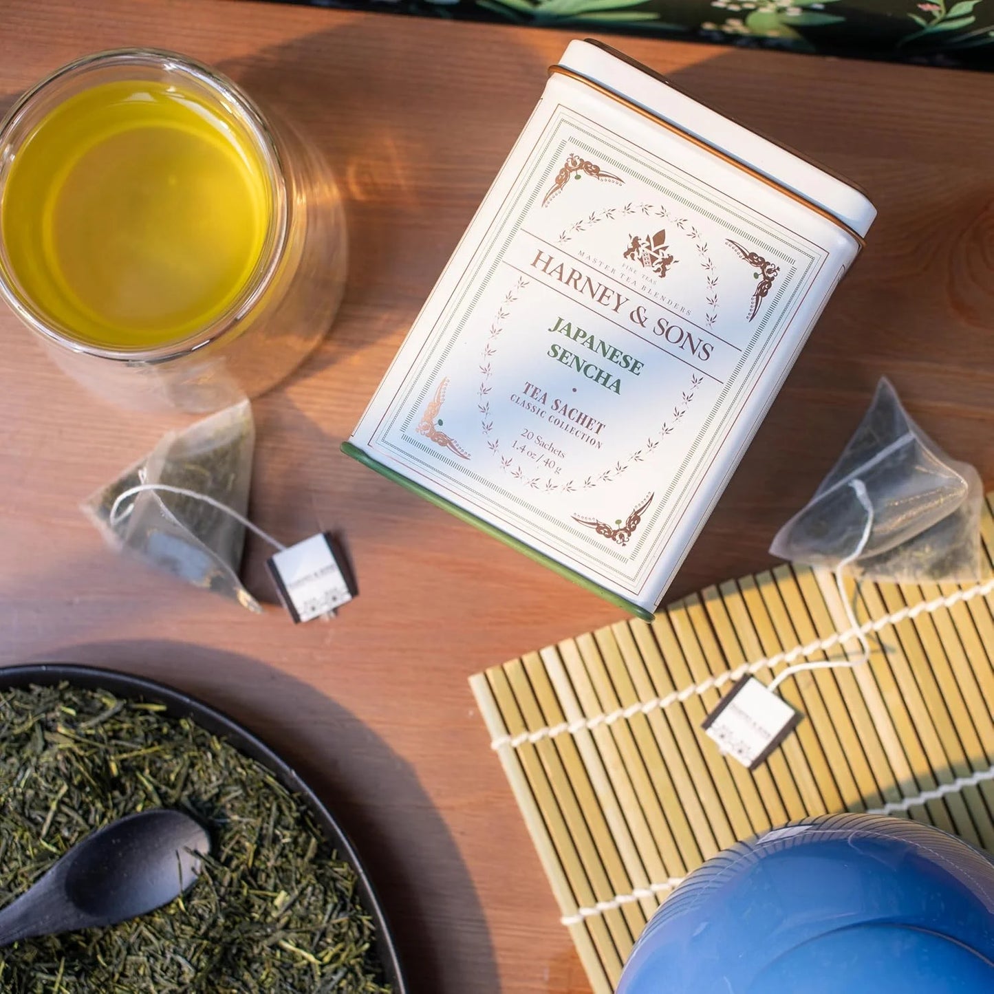 Harney & Sons Classic Japanese Sencha Green Tea, 20 Sachets in Tin