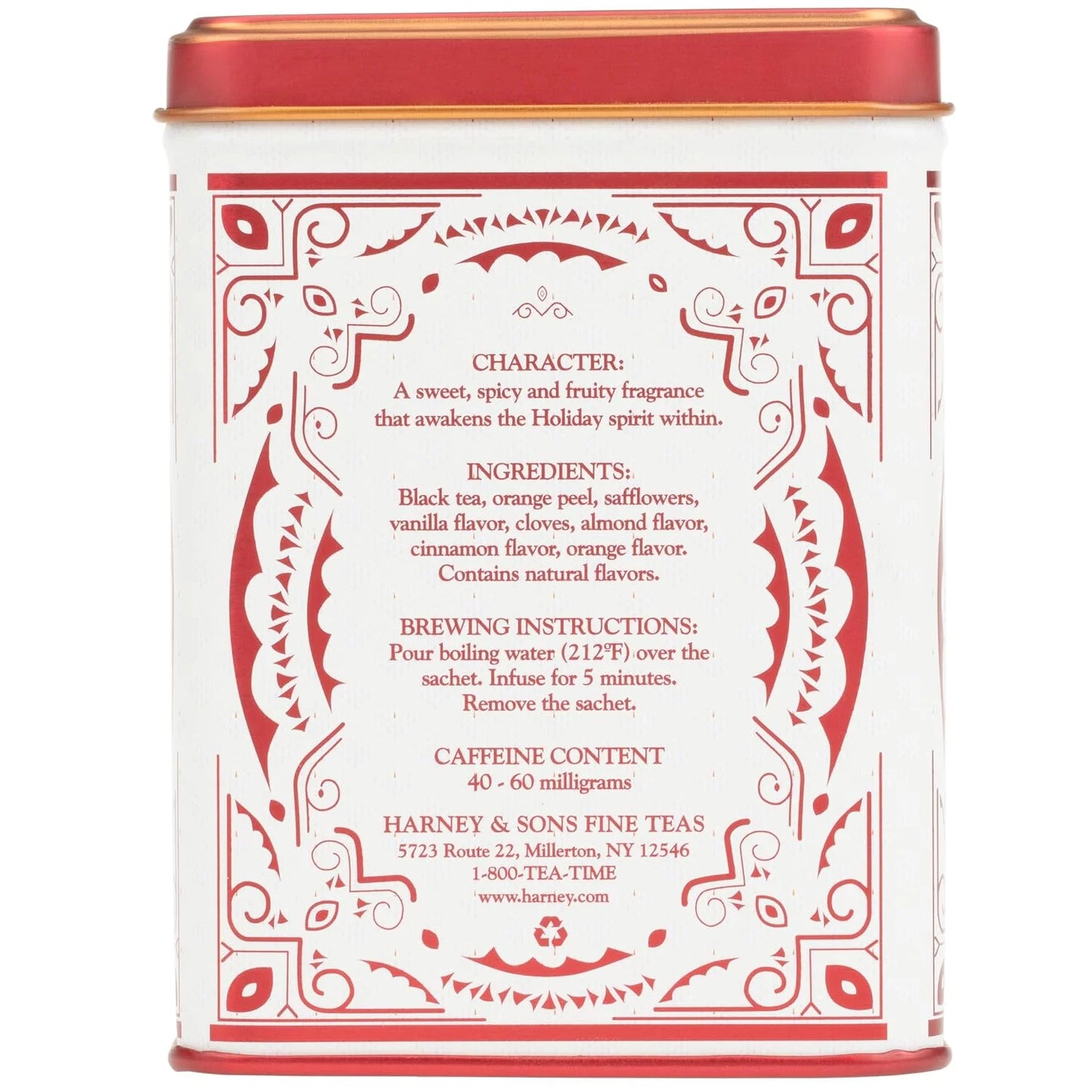 Harney & Sons Holiday Black Tea, 20 Sachets in Decorative Tin