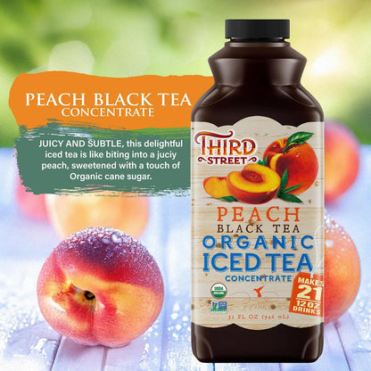 Third Street Inc. Organic Peach Black Tea Concentrate, 32 Fl. Oz.