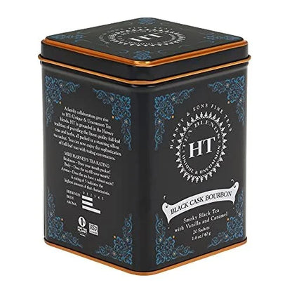 Harney & Sons HT Black Cask Bourbon Black Tea, 20 Sachets in Tin