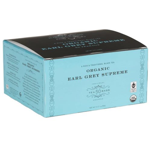 Harney & Sons Organic Earl Grey Supreme Tea Bags, 50 Count