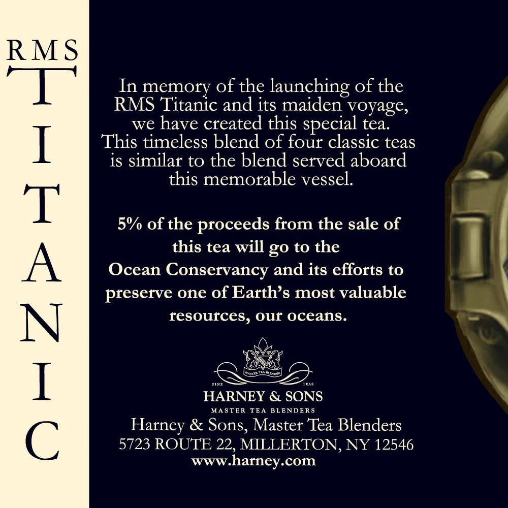 Harney & Sons RMS Titanic Black Tea Blend, 20 Sachets in Tin