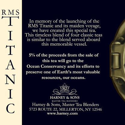 Harney & Sons RMS Titanic Black Tea Blend, 20 Sachets in Tin