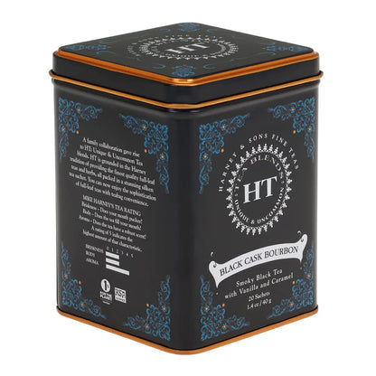 Harney & Sons HT Black Cask Bourbon Black Tea, 20 Sachets in Tin