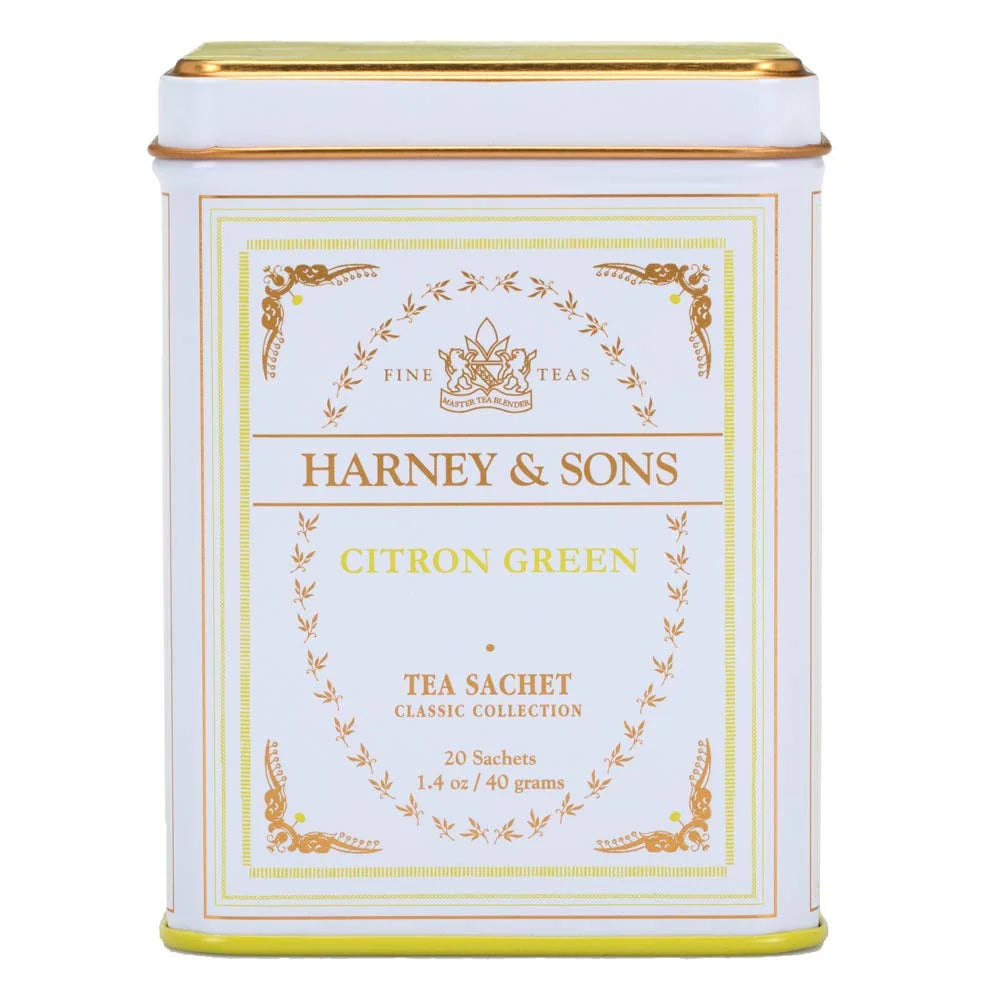 Harney & Sons Citron Green Tea, White, 20 Count (Pack of 2)