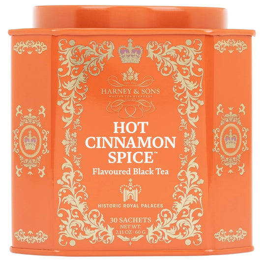 Harney & Sons Hot Cinnamon Spice Black Tea, 30 Sachets in Tin