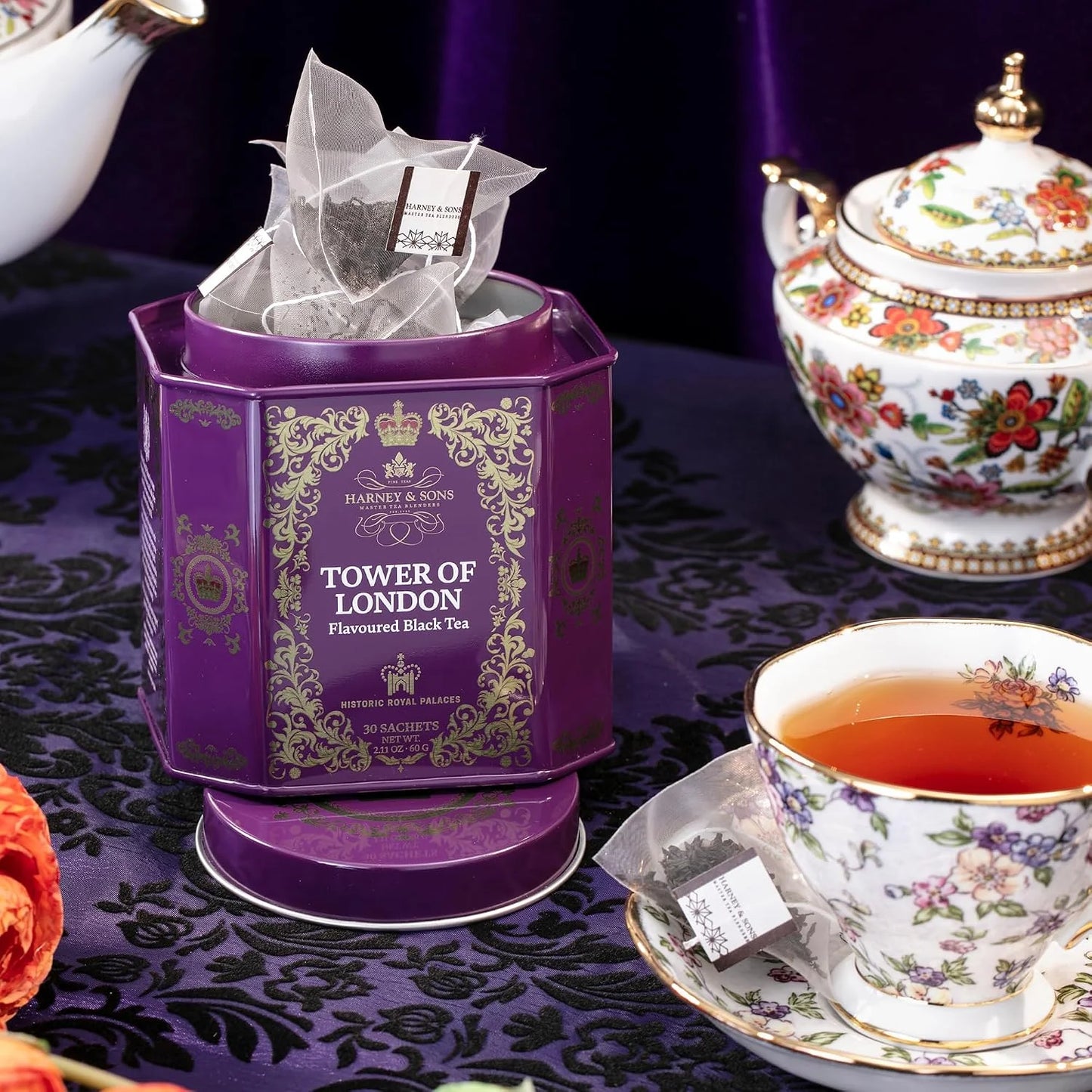 Harney & Sons Tower of London Black Tea, 30 Sachets in Tin