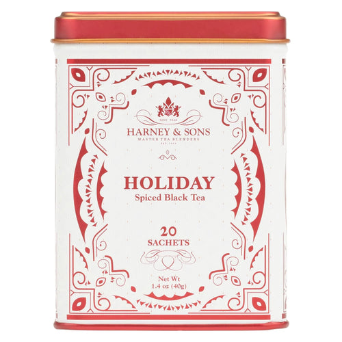 Harney & Sons Holiday Black Tea, 20 Sachets in Decorative Tin