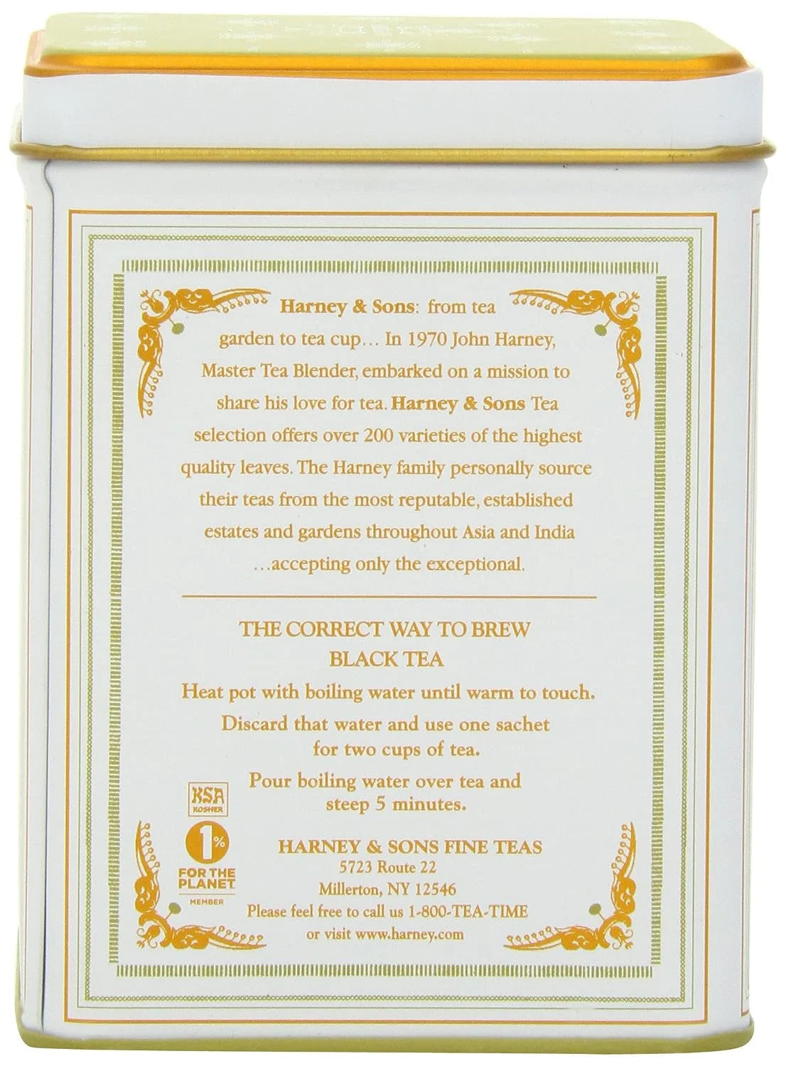 Harney & Sons Darjeeling Black Tea, 20 Sachets of Black Tea | Classic Collection, 20 sachet tin (Pack of 2)