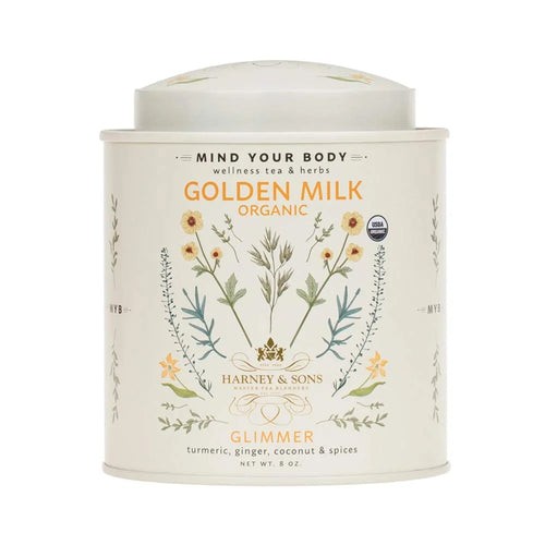 Harney & Sons Golden Milk Powder Tin, Turmeric Spice Blend, 8 oz
