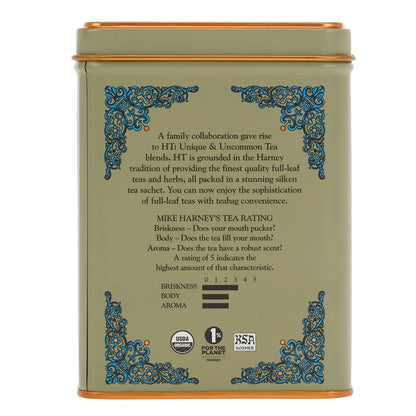 Harney & Sons HT Organic Ginger Turmeric Herbal Tea, 20 Sachets Tin