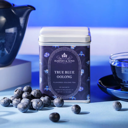 Harney & Sons True Blue Oolong Tea, 20 Sachets in Tin