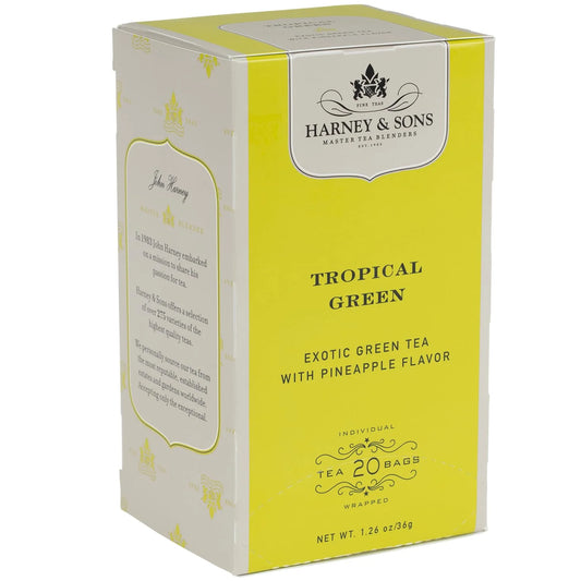 Harney & Sons Tea Bags Tropical Green 20 Count