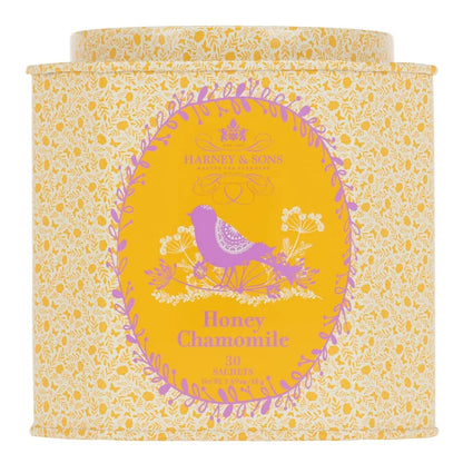 Harney & Sons Organic Honey Chamomile Herbal Tea, 30 Sachets in Tin