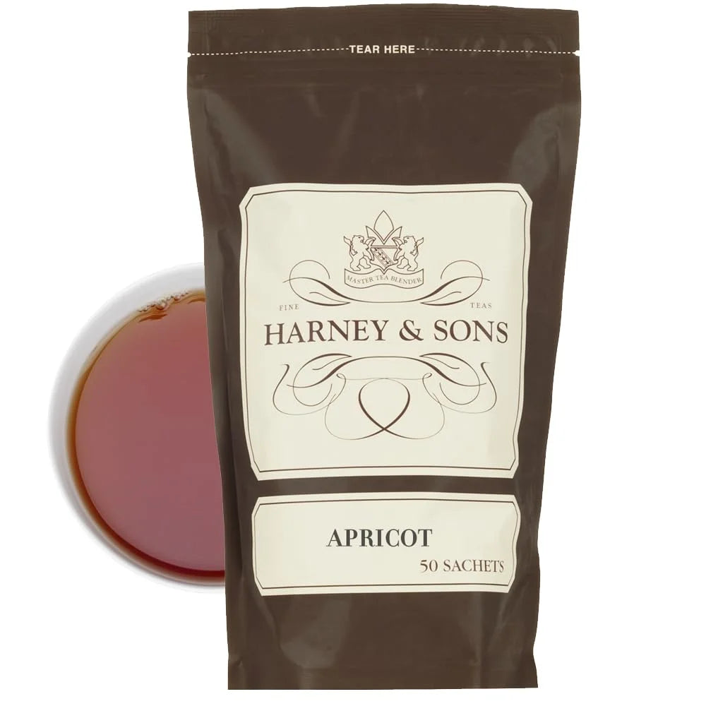 Harney & Sons Apricot Black Tea Sachets, 50 Count