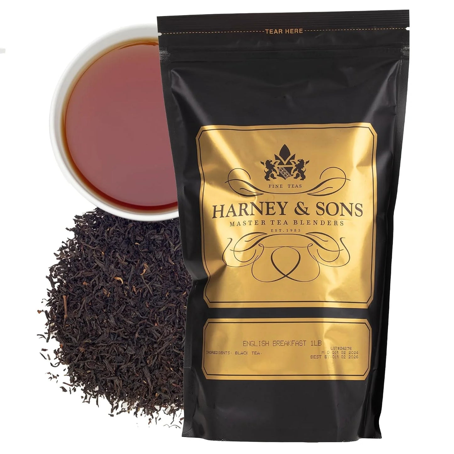 Harney & Sons English Breakfast Loose Leaf Black Tea, 16 oz