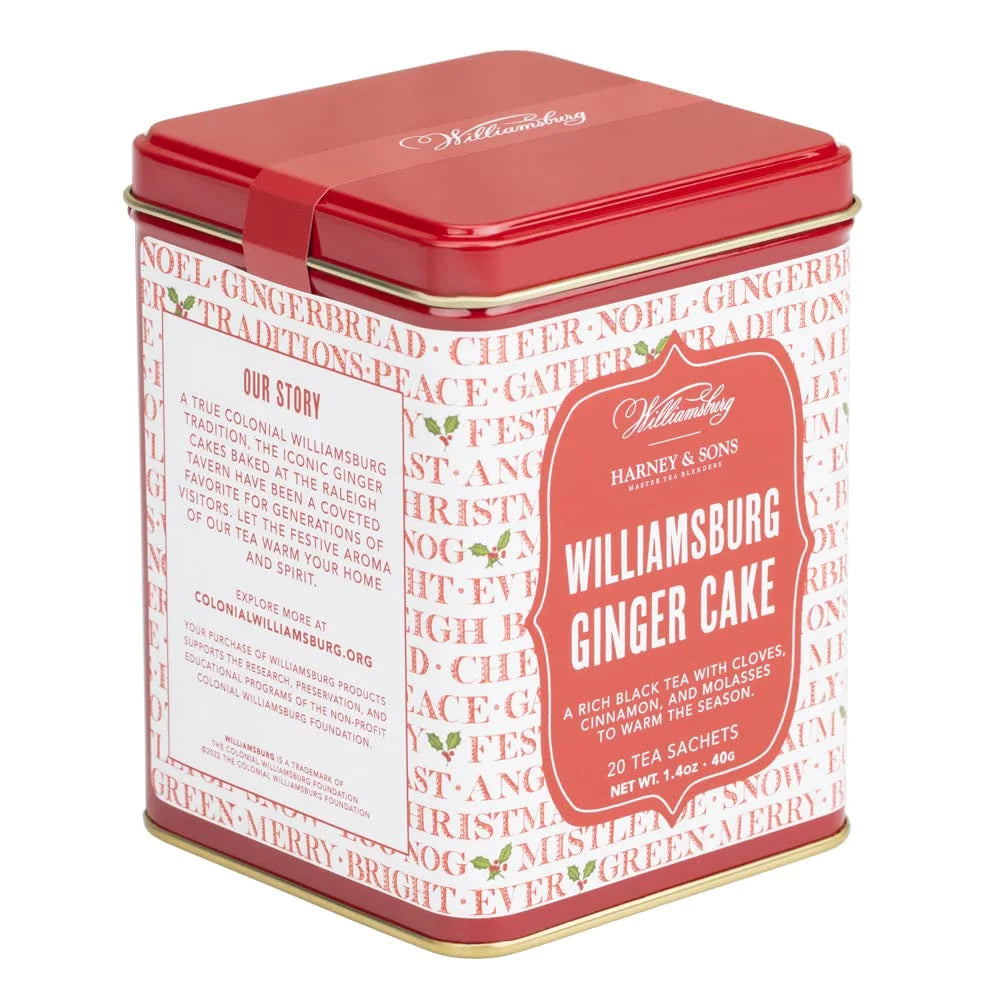 Harney & Sons Williamsburg Ginger Cake Black Tea, 20 Sachets in Tin