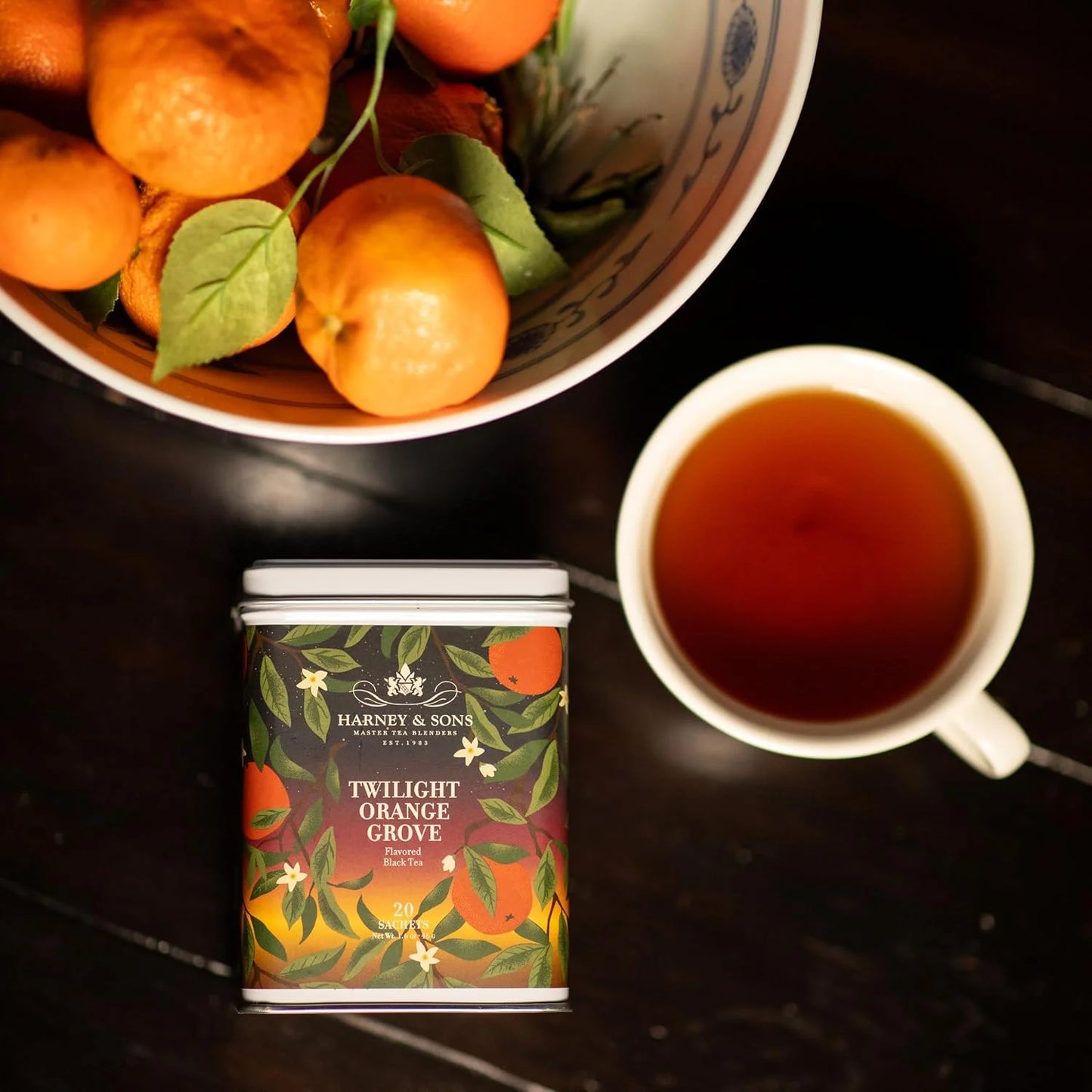 Harney & Sons Twilight Orange Grove Black Tea, 20 Sachets in Tin