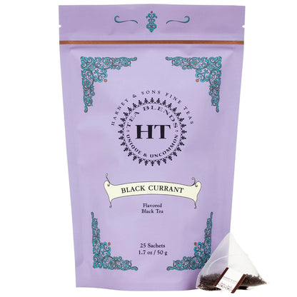 Harney & Sons Black Currant Black Tea Sachets, 25 Count