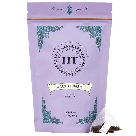 Harney & Sons Black Currant Black Tea Sachets, 25 Count
