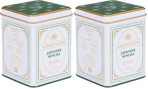 Harney & Sons Japanese Sencha Green Tea, 20 Sachets | Classic Collection (Pack of 2)